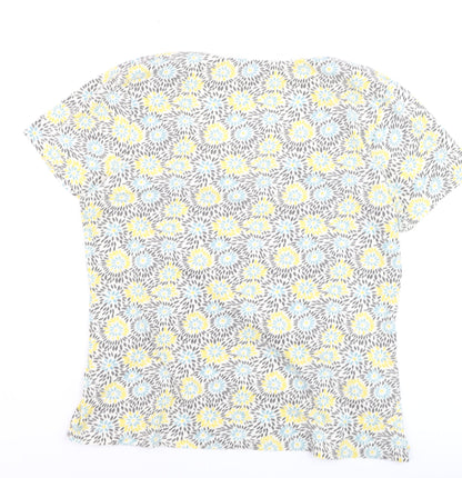 Mudd & Water Women's Multicoloured Floral Cotton V-Neck T-Shirt Size 14