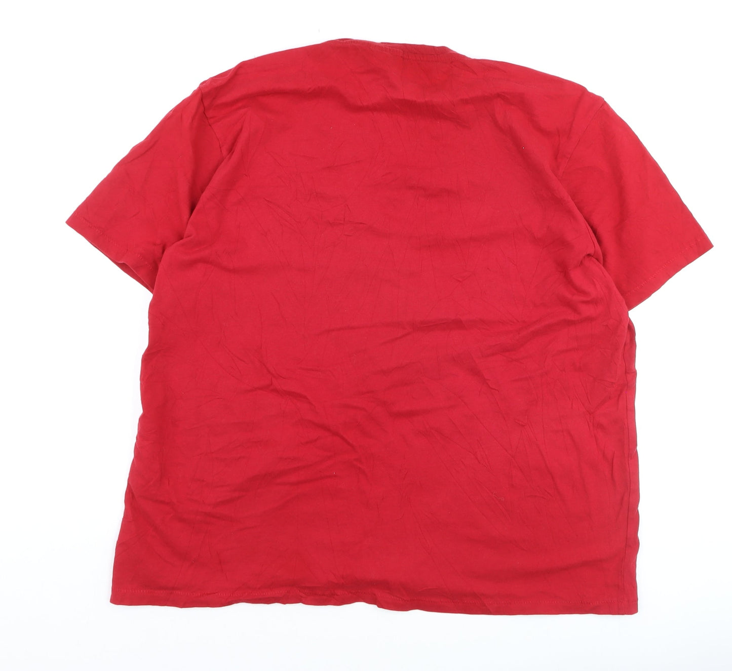 Levi's Men's Red Graphic Print Crew Neck Cotton T-Shirt XL