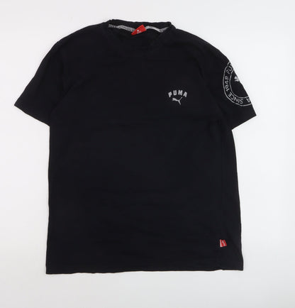 Puma Men's Black L Crew Neck Sports T-Shirt
