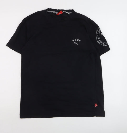 Puma Men's Black L Crew Neck Sports T-Shirt