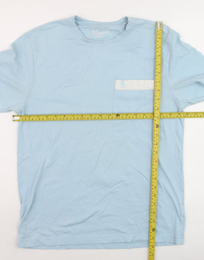Original Penguin Mens Blue Crew Neck Short Sleeve T-Shirt Size M