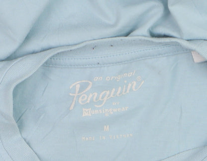 Original Penguin Mens Blue Crew Neck Short Sleeve T-Shirt Size M