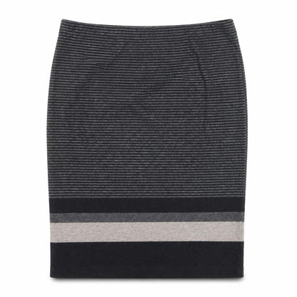 Max Studio Women’s Grey Striped Pencil Knit Skirt Size M