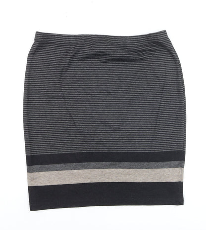 Max Studio Women’s Grey Striped Pencil Knit Skirt Size M