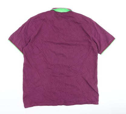 Next Men’s Purple Slim Fit Polo Shirt XL Short Sleeve Collared
