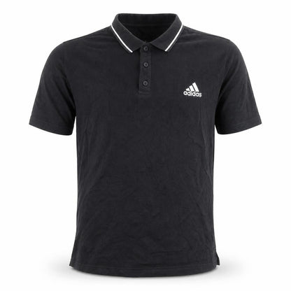 Adidas Men's Black L Sports Polo Shirt Cotton Blend Logo