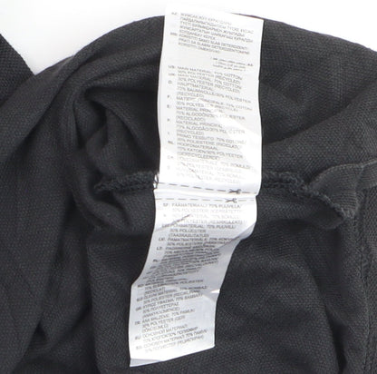 Adidas Men's Black L Sports Polo Shirt Cotton Blend Logo