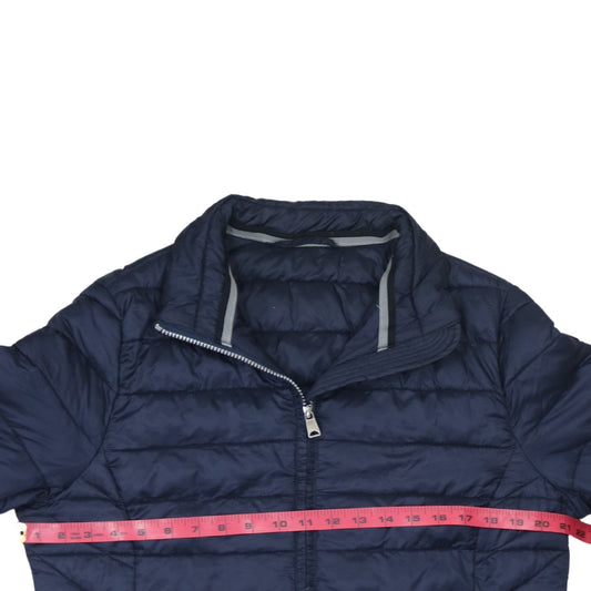 Napapijri Men's Blue XL Puffer Jacket Lightweight Quilted Zip Up