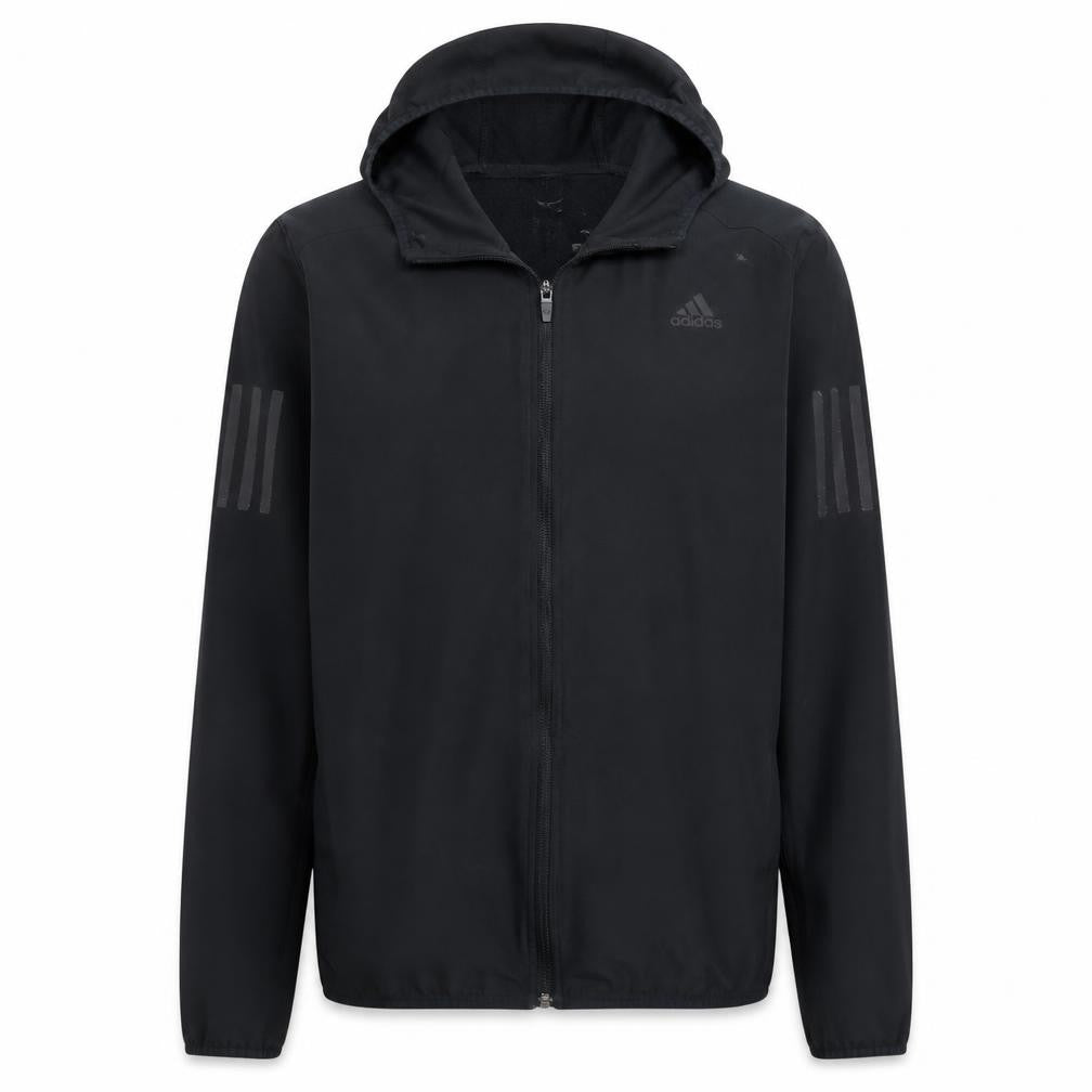 Adidas Men's Black Full Zip Running Hoodie Size S