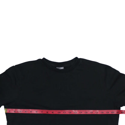 Puma Men's Black Small Crew Neck Pullover Sweatshirt