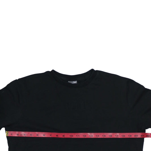 Puma Men's Black Small Crew Neck Pullover Sweatshirt