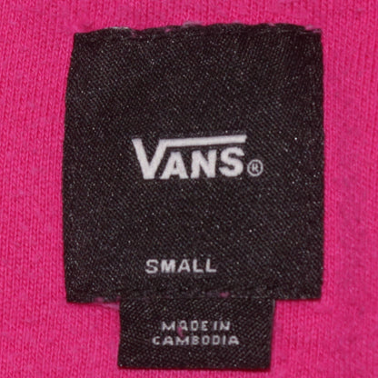 Vans Womens Pink Pullover Hoodie Small Relaxed Fit Casual Sweatshirt