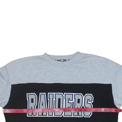 Primark NFL Raiders Grey Sweatshirt XS Women Casual Crew Neck