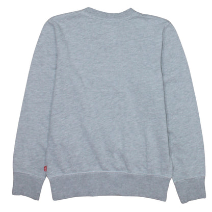 Levi's Boys Grey Crew Neck Logo Sweatshirt Size 12 Years Cotton Blend