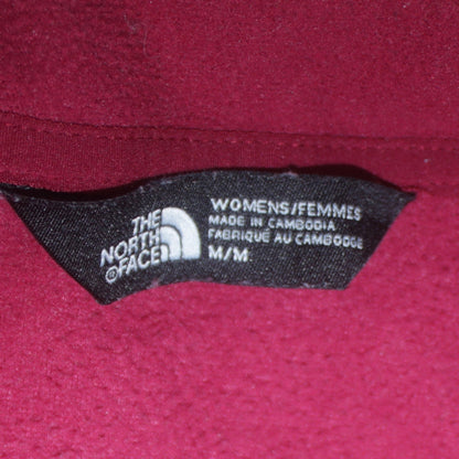 The North Face Womens Red Fleece 1/4 Zip Pullover Sweatshirt M