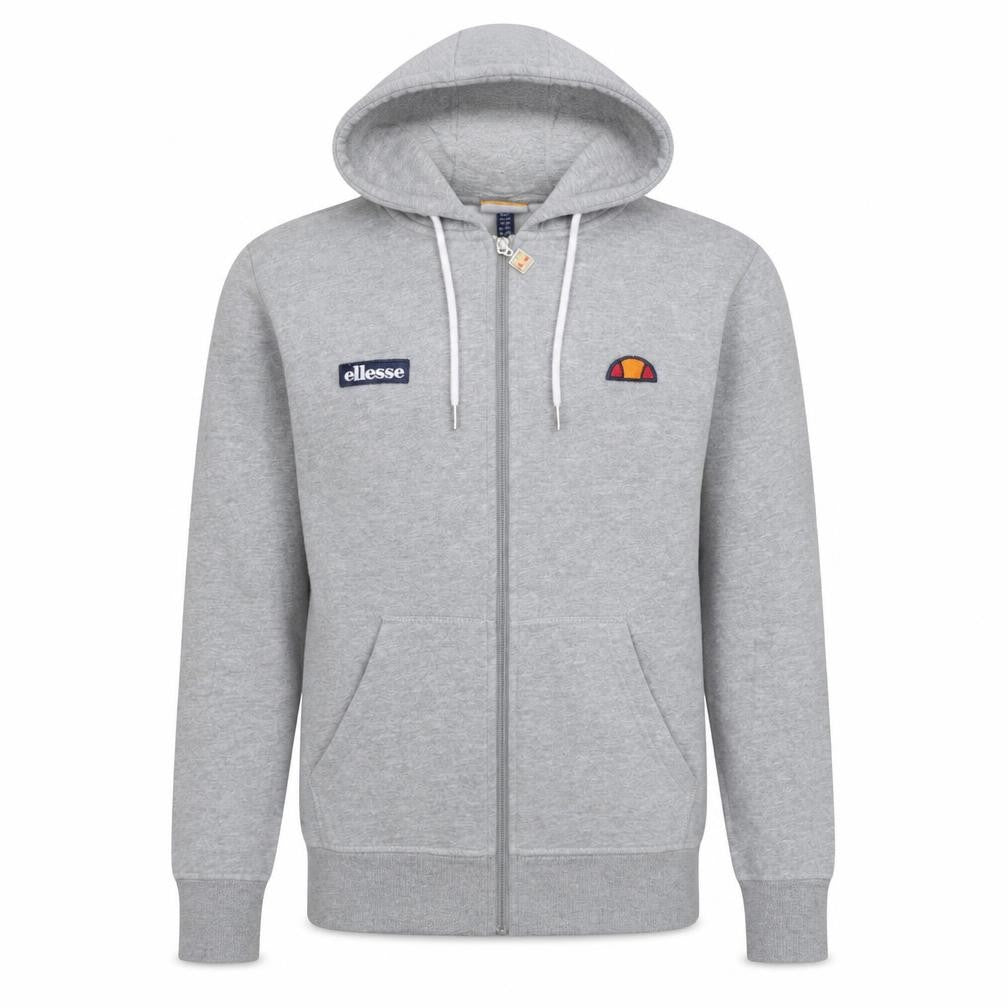 Ellesse Men's Grey Full Zip Hoodie Small Regular Fit Classic Sportswear