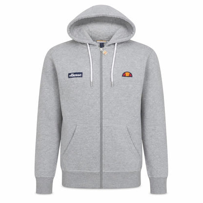 Ellesse Men's Grey Full Zip Hoodie Small Regular Fit Classic Sportswear