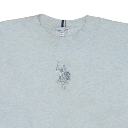 U.S. Polo Assn Women Light Grey Marl Cotton Sweatshirt M/12