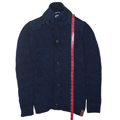 Tommy Hilfiger Men’s Blue Chunky Knit Collared Cardigan XL