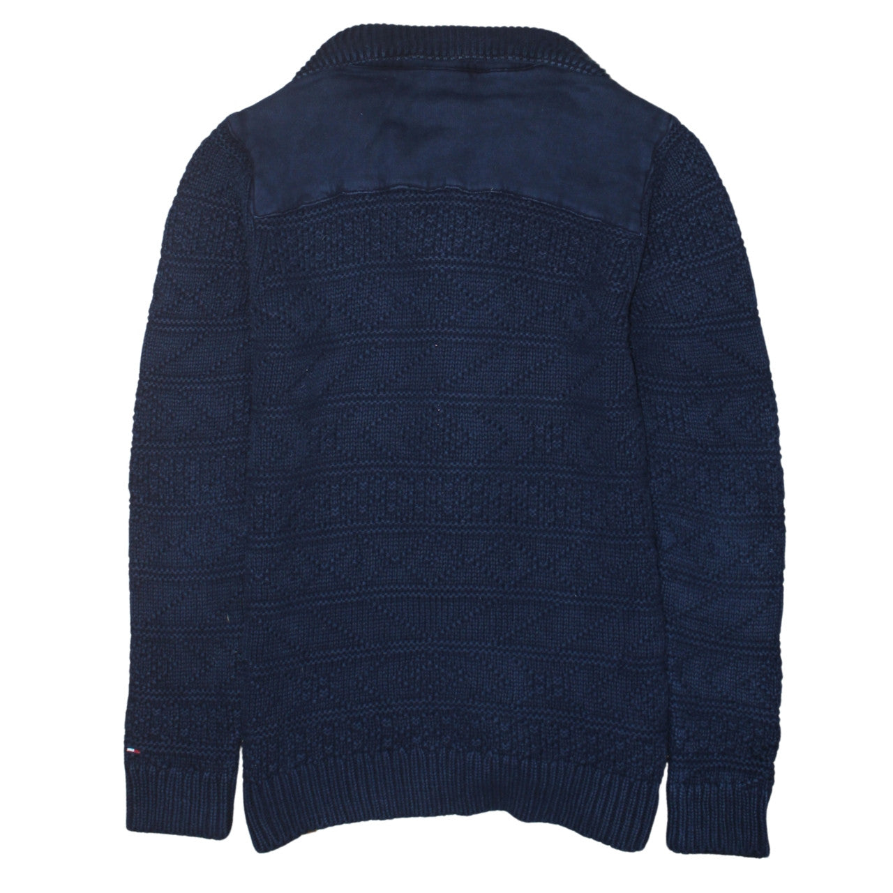 Tommy Hilfiger Men’s Blue Chunky Knit Collared Cardigan XL