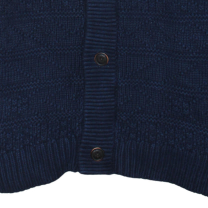 Tommy Hilfiger Men’s Blue Chunky Knit Collared Cardigan XL