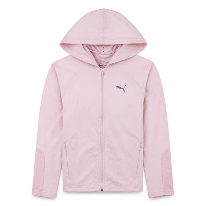 Puma Women's Pink Full Zip Hoodie Medium Hooded Sweatshirt