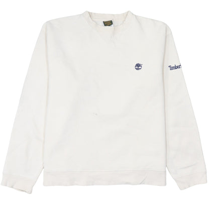 Timberland Men's White XS Crew Neck Pullover Sweatshirt