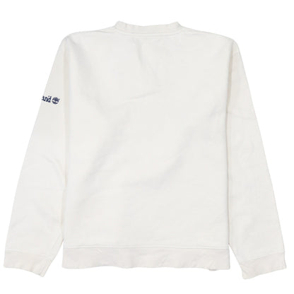 Timberland Men's White XS Crew Neck Pullover Sweatshirt