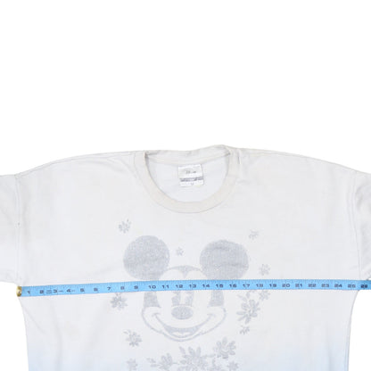 Disney Women’s Blue & White Mickey Mouse Pullover Sweatshirt M