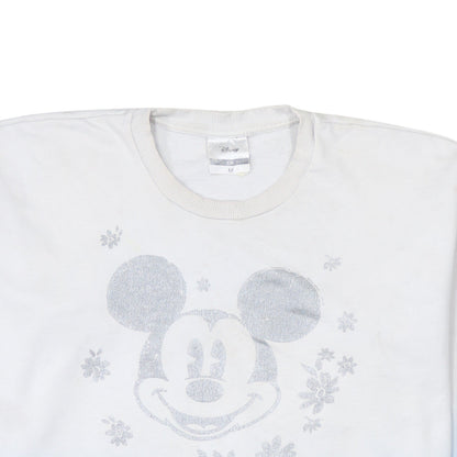 Disney Women’s Blue & White Mickey Mouse Pullover Sweatshirt M