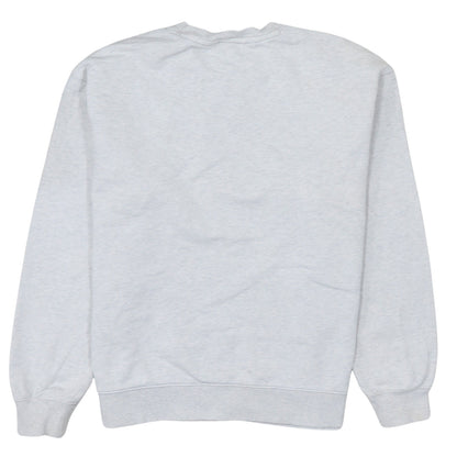 Carhartt Men's Grey Embroidered Logo Crew Neck Sweatshirt M