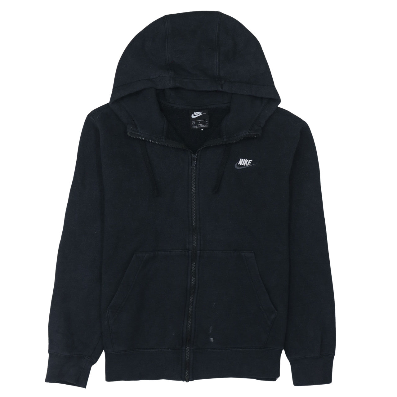 Nike Men's Black Full Zip Hoodie M Fleece Sweatshirt