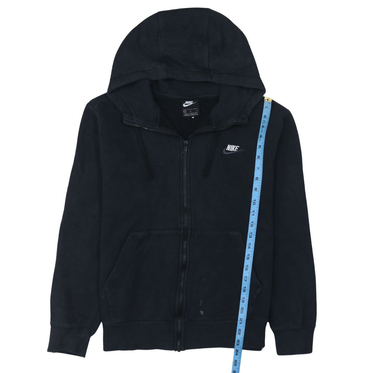 Nike Men's Black Full Zip Hoodie M Fleece Sweatshirt