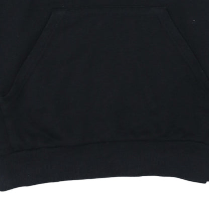 Adidas Unisex Kids Black Pullover Hoodie 15-16 Years Graphic Sportswear