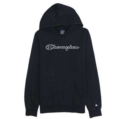 Champion Boys Black Pullover Hoodie 15-16 Years Logo Fleece Sweatshirt