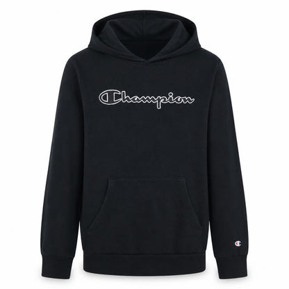 Champion Boys Black Pullover Hoodie 15-16 Years Logo Fleece Sweatshirt