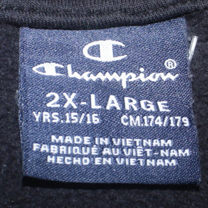 Champion Boys Black Pullover Hoodie 15-16 Years Logo Fleece Sweatshirt