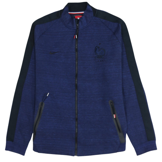 Nike Men's Blue XL Track Jacket Cotton Blend Full Zip France FFF