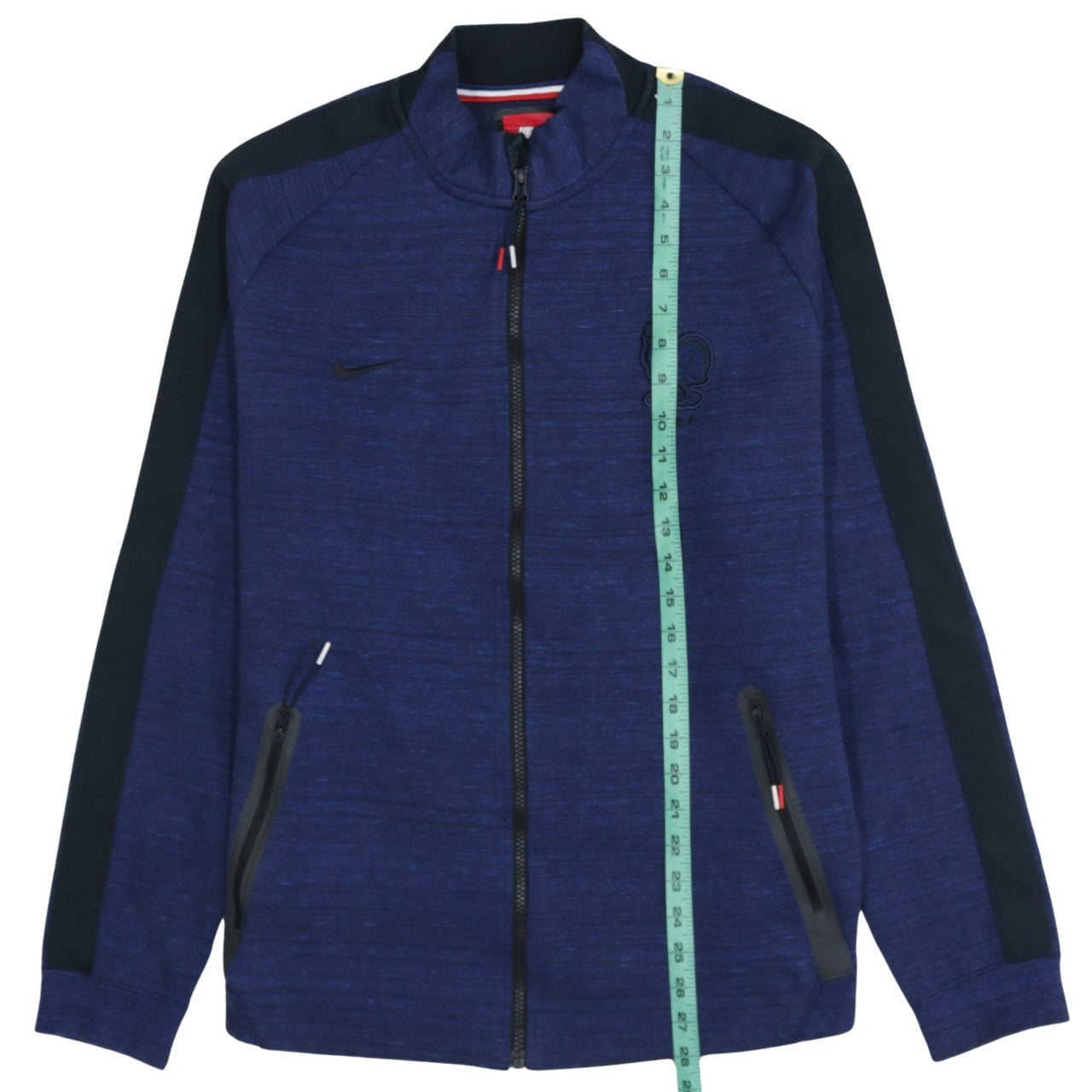 Nike Men's Blue XL Track Jacket Cotton Blend Full Zip France FFF