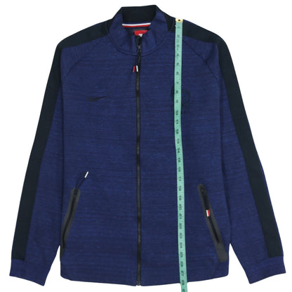 Nike Men's Blue XL Track Jacket Cotton Blend Full Zip France FFF
