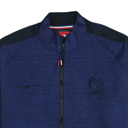 Nike Men's Blue XL Track Jacket Cotton Blend Full Zip France FFF