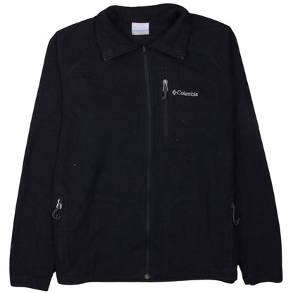 Columbia Men's Black Fleece Full Zip Jacket Size M Outdoor