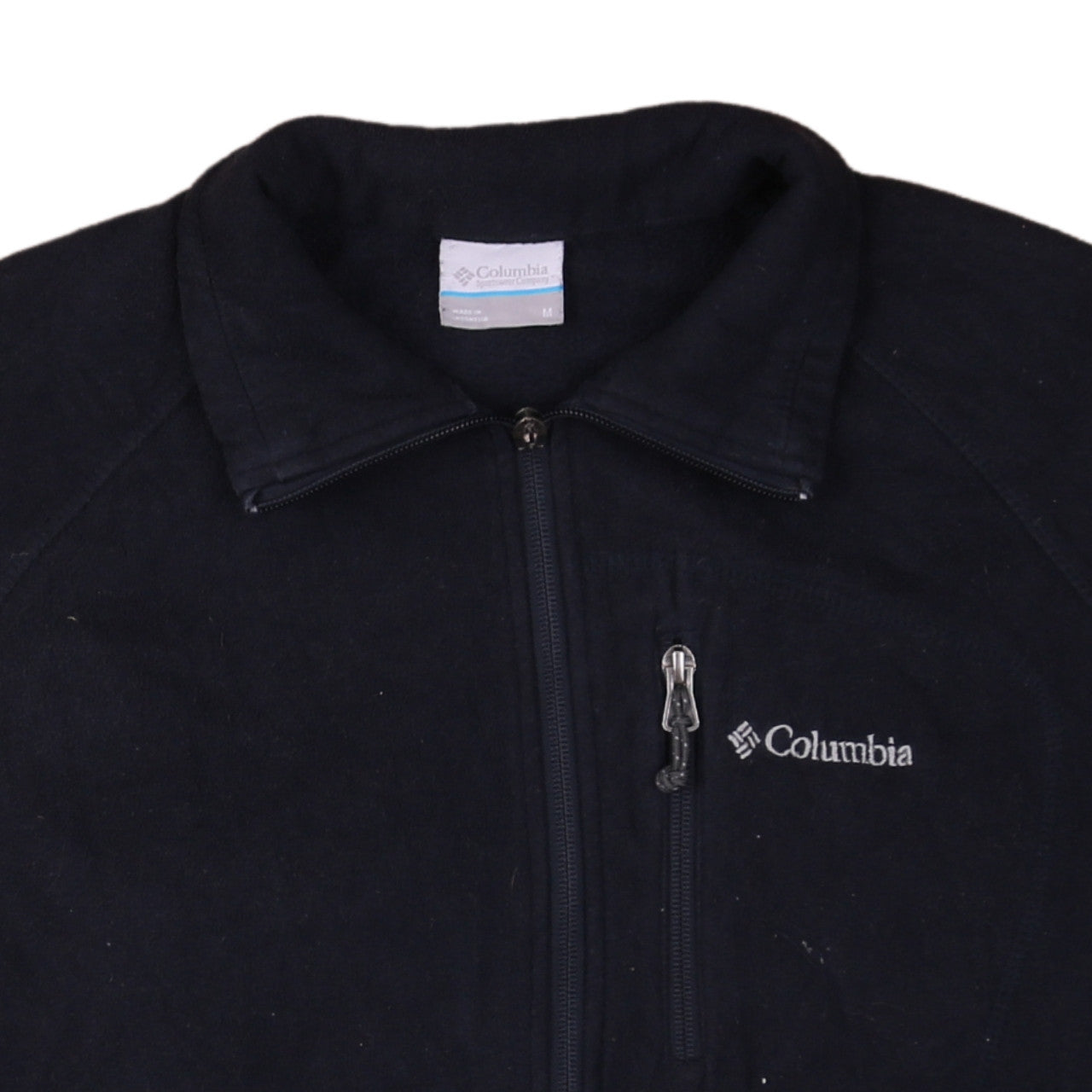 Columbia Men's Black Fleece Full Zip Jacket Size M Outdoor