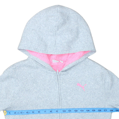 Puma Girls Grey Full Zip Fleece Lined Hoodie 14-16 Years