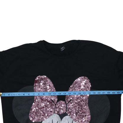 Disney at George Womens Black Sequin Minnie Sweatshirt UK 20-22