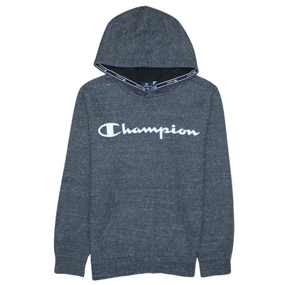 Champion Boys Grey Pullover Hoodie 11-12 Years Fleece Logo Sweatshirt
