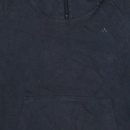 Adidas Women’s Black 1/4 Zip Hooded Sweatshirt Size 14