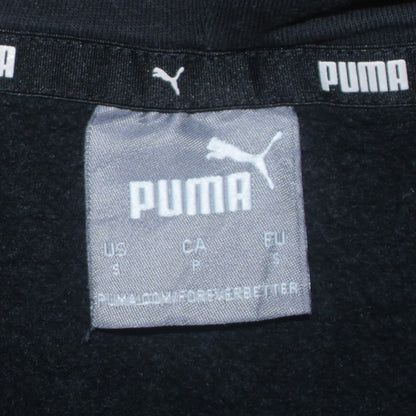 Puma Mens Black Pullover Hoodie Small Logo Sportswear Fleece