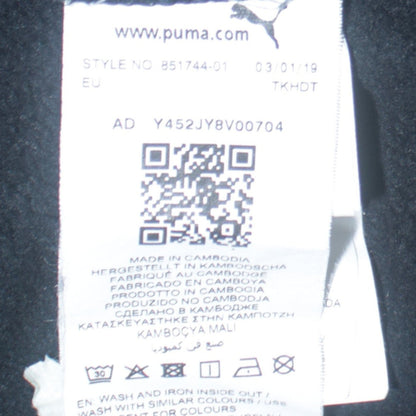 Puma Women's Black Small Pullover Hoodie with Logo and Kangaroo Pocket