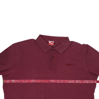Puma Men's Maroon Cotton Short Sleeve Polo Shirt XXL